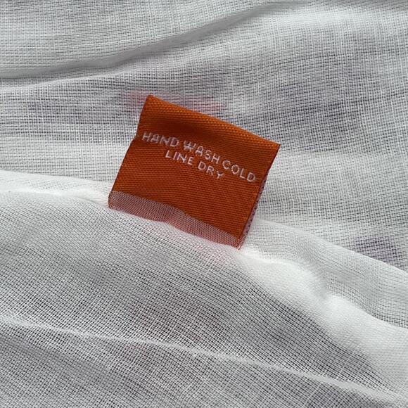 Oliphant Tuckernuck Boho Floral Peasant Mini Dress Balloon Sleeve White XL - Picture 9 of 9